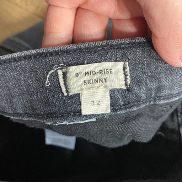 Madewell 9” High Rise Skinny Jeans Charcoal Black Women's 32 - Picture 5 of 7